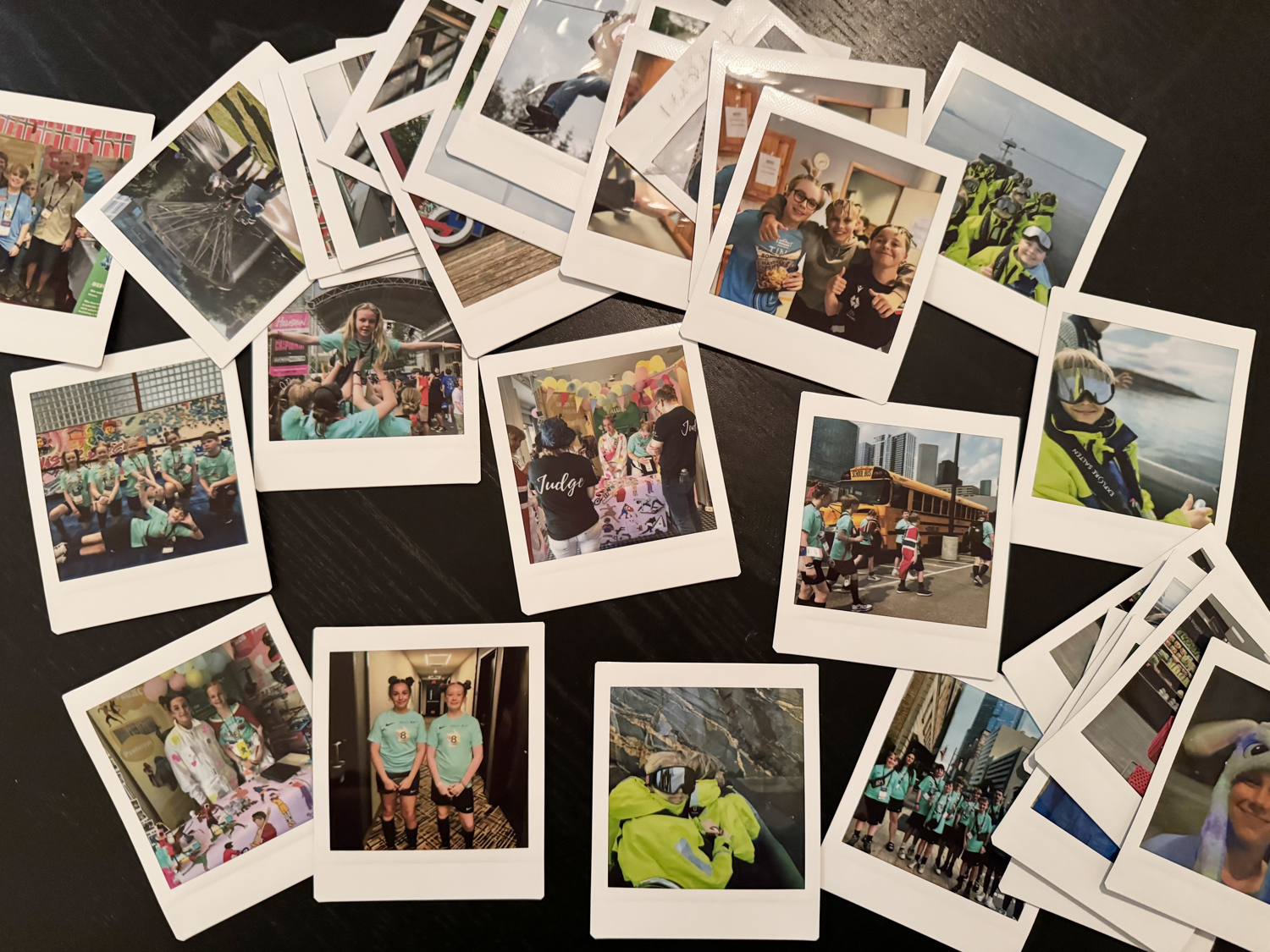 Polaroidbilder av et lag
